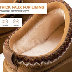 Women’s Suede Wide Toe Platform Slip-On Slippers