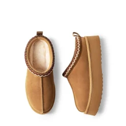 Women’s Suede Wide Toe Platform Slip-On Slippers