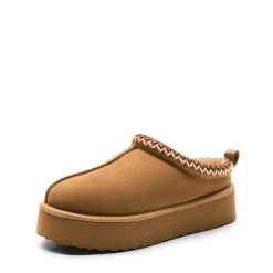 Women’s Suede Wide Toe Platform Slip-On Slippers