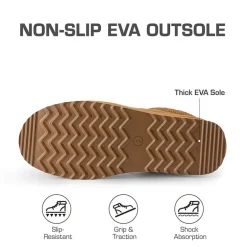 Women’s Suede Wide Toe Platform Slip-On Slippers