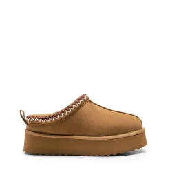 Women’s Suede Wide Toe Platform Slip-On Slippers