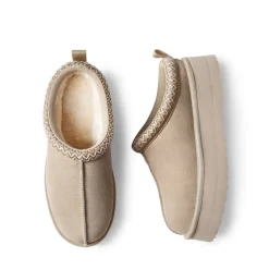Women’s Suede Wide Toe Platform Slip-On Slippers