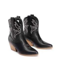 Women’s Vegan Leather Cowgirl Ankle Boots