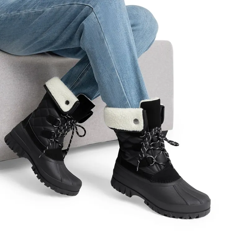 Women’s Waterproof Faux Wool Winter Boots