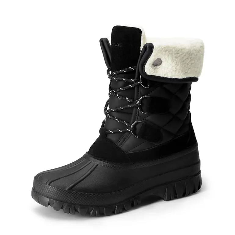 Women’s Waterproof Faux Wool Winter Boots