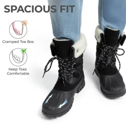 Women’s Waterproof Faux Wool Winter Boots