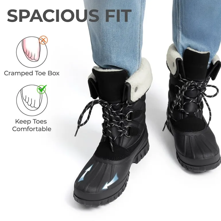 Women’s Waterproof Faux Wool Winter Boots