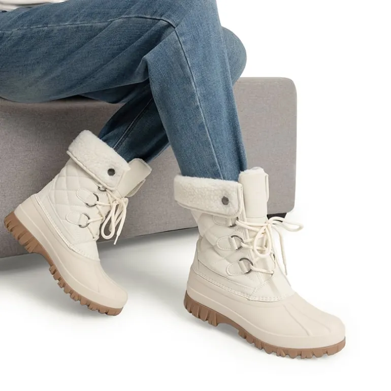 Women’s Waterproof Faux Wool Winter Boots
