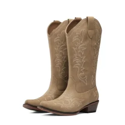 Women's Western Style Embroidered Cowboy Boots