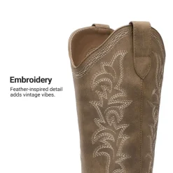Women's Western Style Embroidered Cowboy Boots