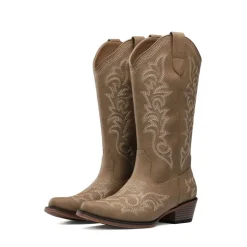Women's Western Style Embroidered Cowboy Boots