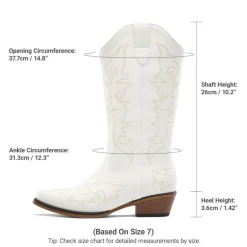 Women's Western Style Embroidered Cowboy Boots