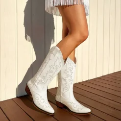 Women's Western Style Embroidered Cowboy Boots