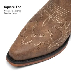Women's Western Style Embroidered Cowboy Boots