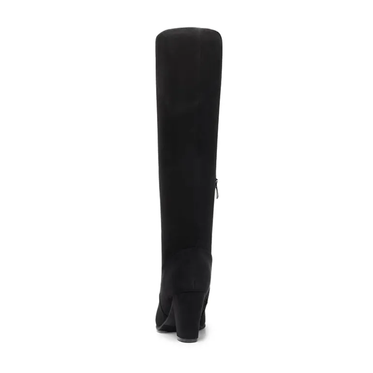 Women’s Wide-Calf Chunky Heel Knee-High Boots