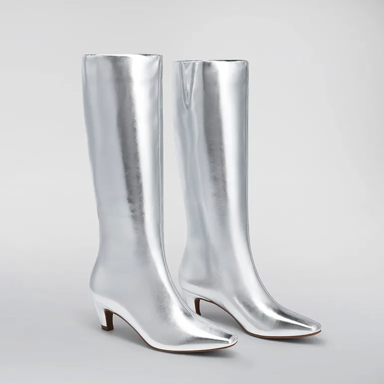Women’s Wide-Calf Square-Toe Knee-High Boots