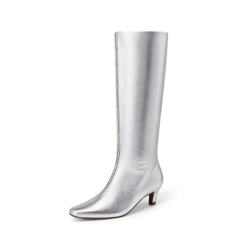 Women’s Wide-Calf Square-Toe Knee-High Boots