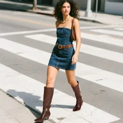 Women’s Wide-Calf Square-Toe Knee-High Boots