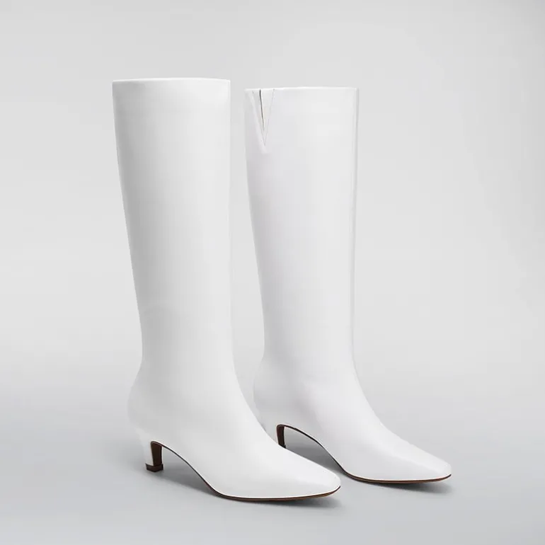 Women’s Wide-Calf Square-Toe Knee-High Boots