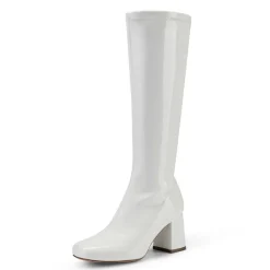 Women’s Wide-Calf Square-Toe Knee Boots