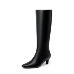 Women’s Wide-Calf Square-Toe Knee-High Boots
