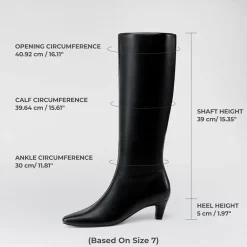 Women’s Wide-Calf Square-Toe Knee-High Boots
