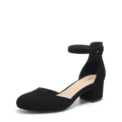 Women's Wide Fit D'Orsay Block Heel Pumps