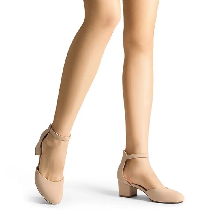 Women's Wide Fit D'Orsay Block Heel Pumps