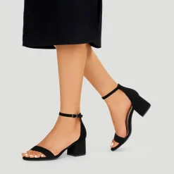 Women’s Wide-Toe Adjustable Buckle Low-Heel Sandals
