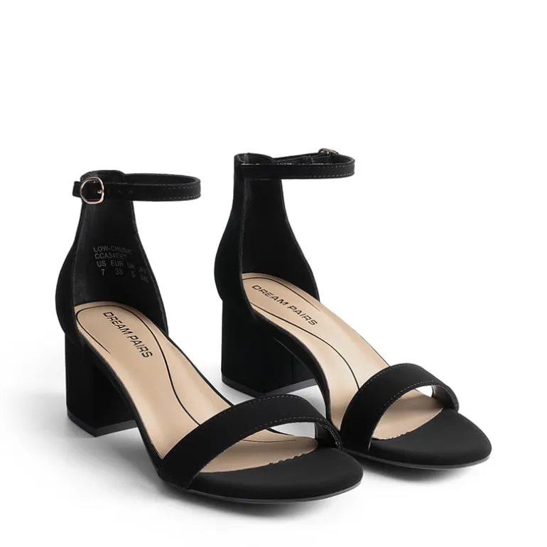 Women’s Wide-Toe Adjustable Buckle Low-Heel Sandals