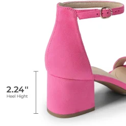 Women’s Wide-Toe Adjustable Buckle Low-Heel Sandals