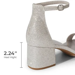 Women’s Wide-Toe Adjustable Buckle Low-Heel Sandals