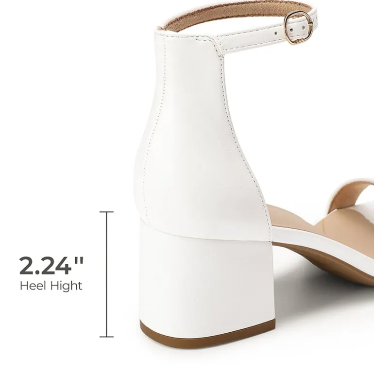 Women’s Wide-Toe Adjustable Buckle Low-Heel Sandals