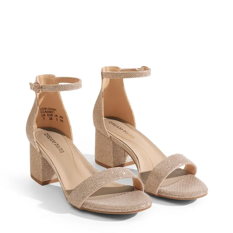 Women’s Wide-Toe Adjustable Buckle Low-Heel Sandals