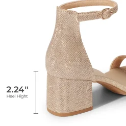 Women’s Wide-Toe Adjustable Buckle Low-Heel Sandals