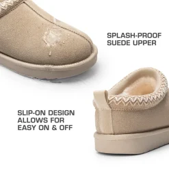 Women’s Wide Toe Fuzzy Cozy Slip-On Slippers