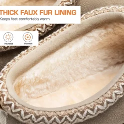 Women’s Wide Toe Fuzzy Cozy Slip-On Slippers