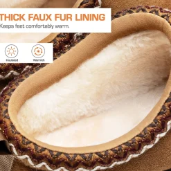 Women’s Wide Toe Fuzzy Cozy Slip-On Slippers