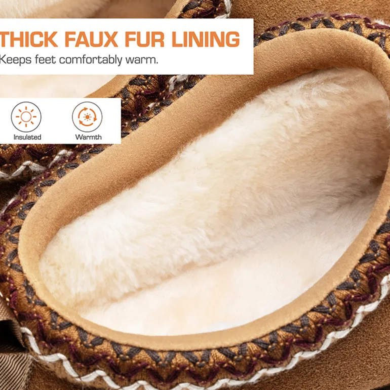 Women’s Wide Toe Fuzzy Cozy Slip-On Slippers