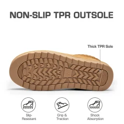 Women’s Wide Toe Fuzzy Cozy Slip-On Slippers