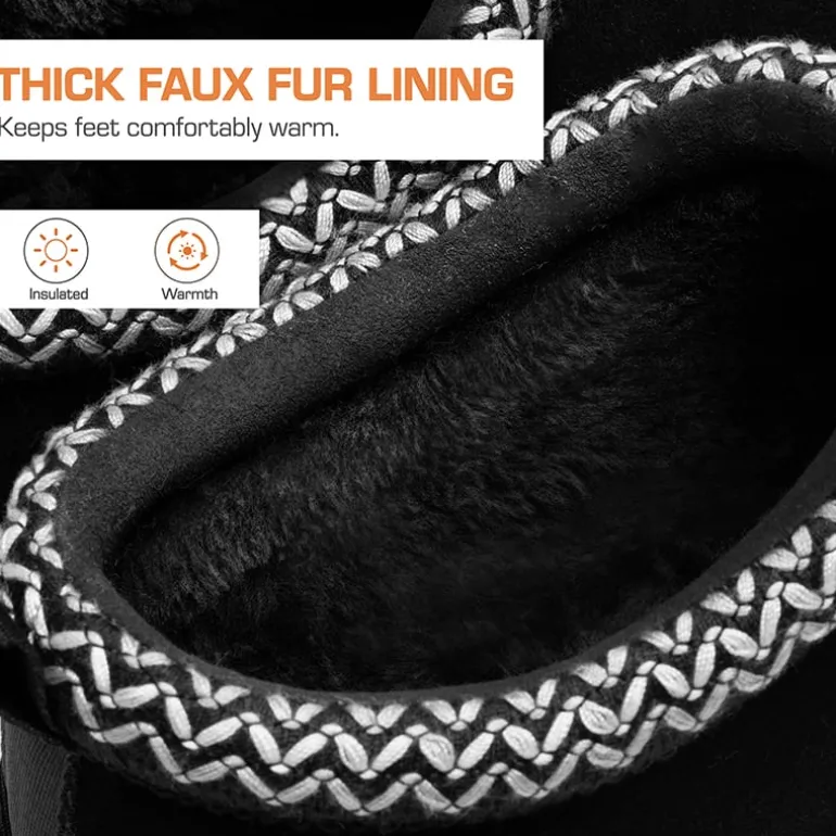 Women’s Wide Toe Fuzzy Cozy Slip-On Slippers