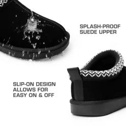 Women’s Wide Toe Fuzzy Cozy Slip-On Slippers