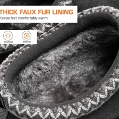 Women’s Wide Toe Fuzzy Cozy Slip-On Slippers