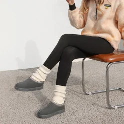 Women’s Wide Toe Fuzzy Cozy Slip-On Slippers