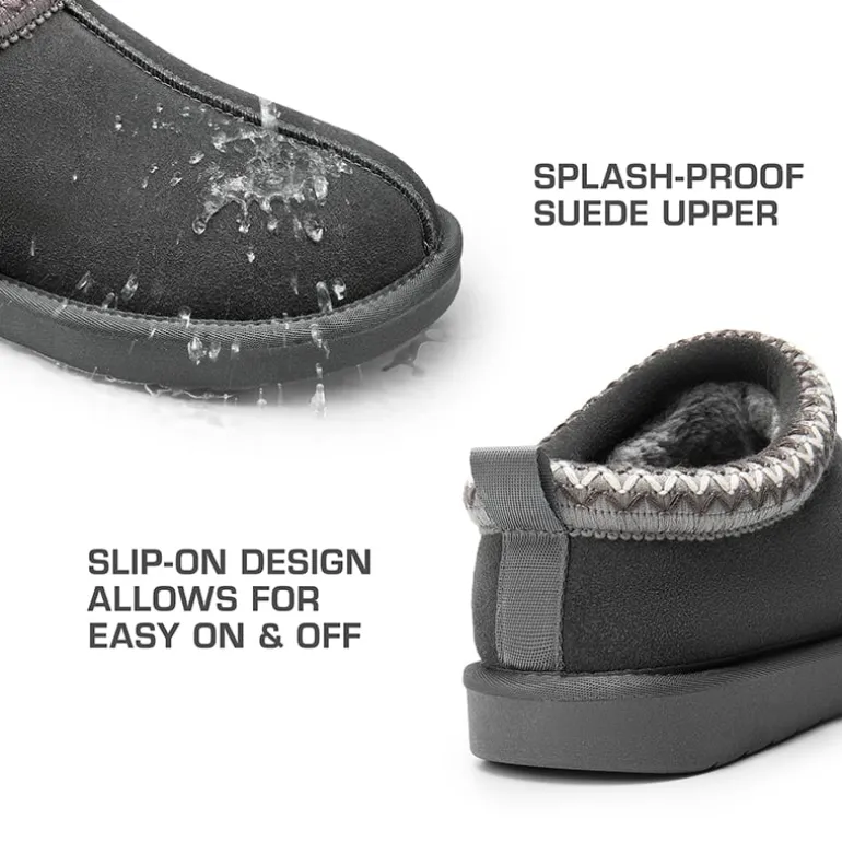 Women’s Wide Toe Fuzzy Cozy Slip-On Slippers