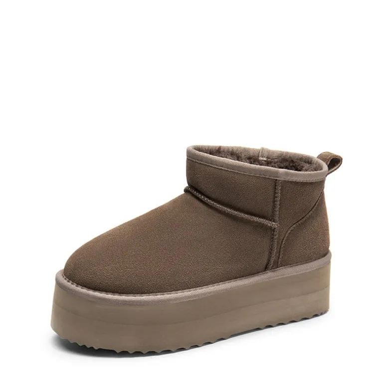 Women’s Wide Toe Platform Mini Snow Boots