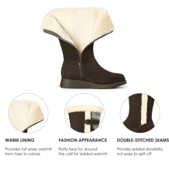 Women's Winter Fur Lined Mid Calf Snow Boots