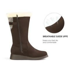 Women's Winter Fur Lined Mid Calf Snow Boots