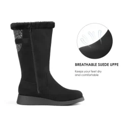 Women's Winter Fur Lined Mid Calf Snow Boots