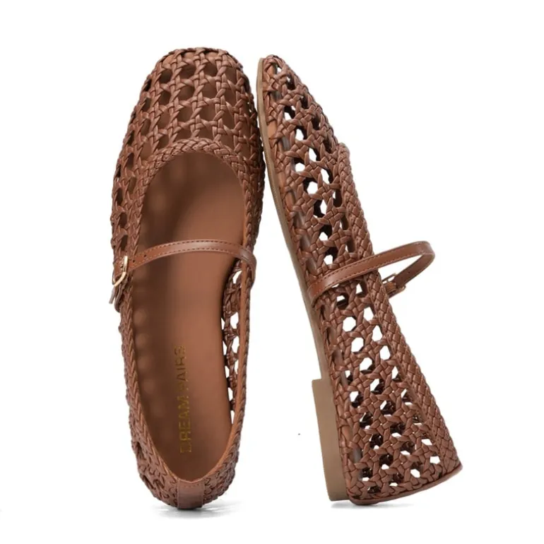 Women’s Woven Flats with Adjustable Strap